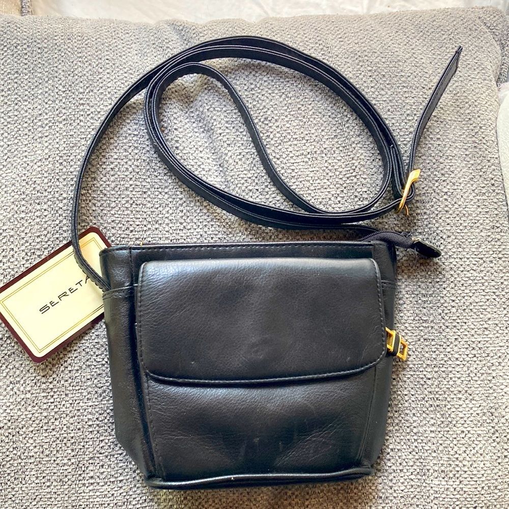Crossbody Black Genuine Leather